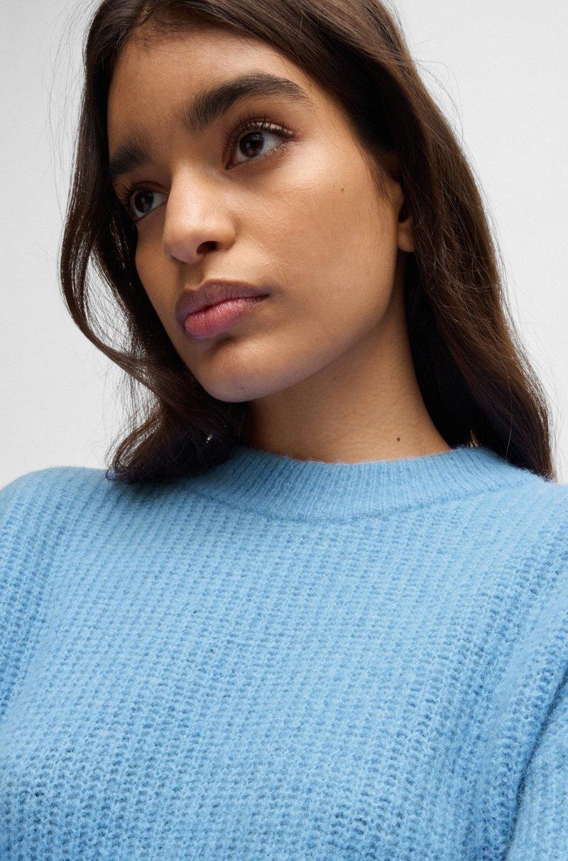 Hugo Boss Jersey Relaxed Fit Con Líneas De Eslabones De Punto