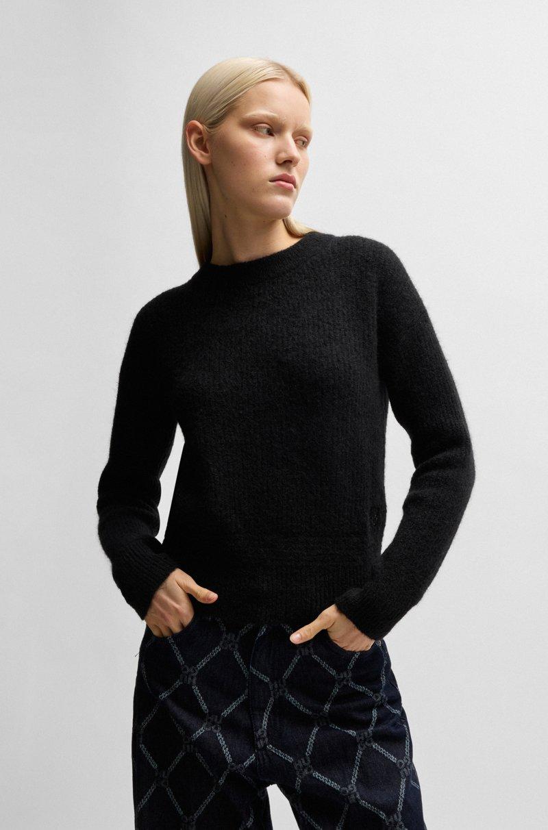 Hugo Boss Jersey relaxed fit con líneas de eslabones de punto