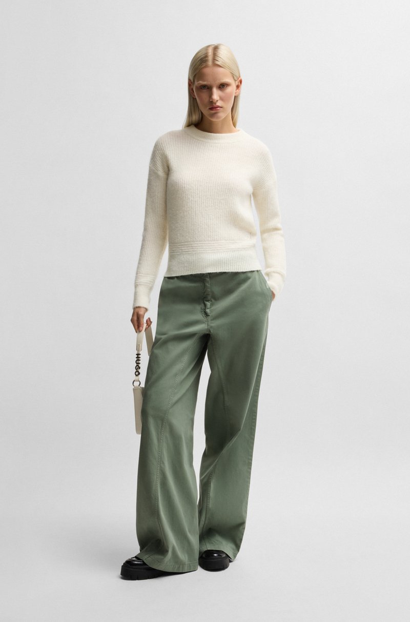 Hugo Boss Jersey Relaxed Fit Con Líneas De Eslabones De Punto