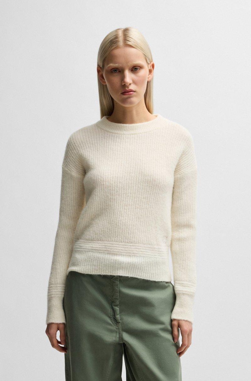 Hugo Boss Jersey relaxed fit con líneas de eslabones de punto