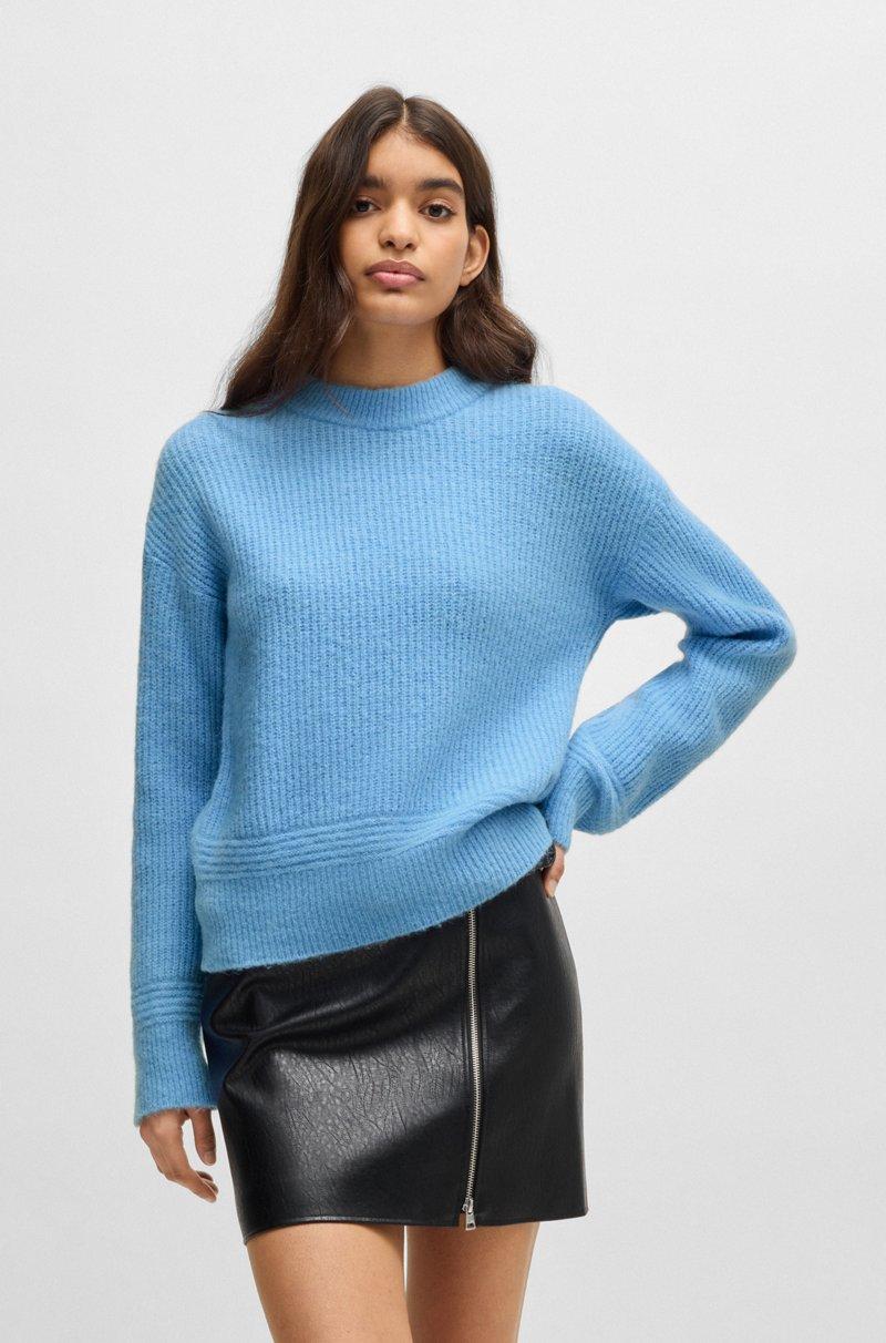 Hugo Boss Jersey relaxed fit con líneas de eslabones de punto