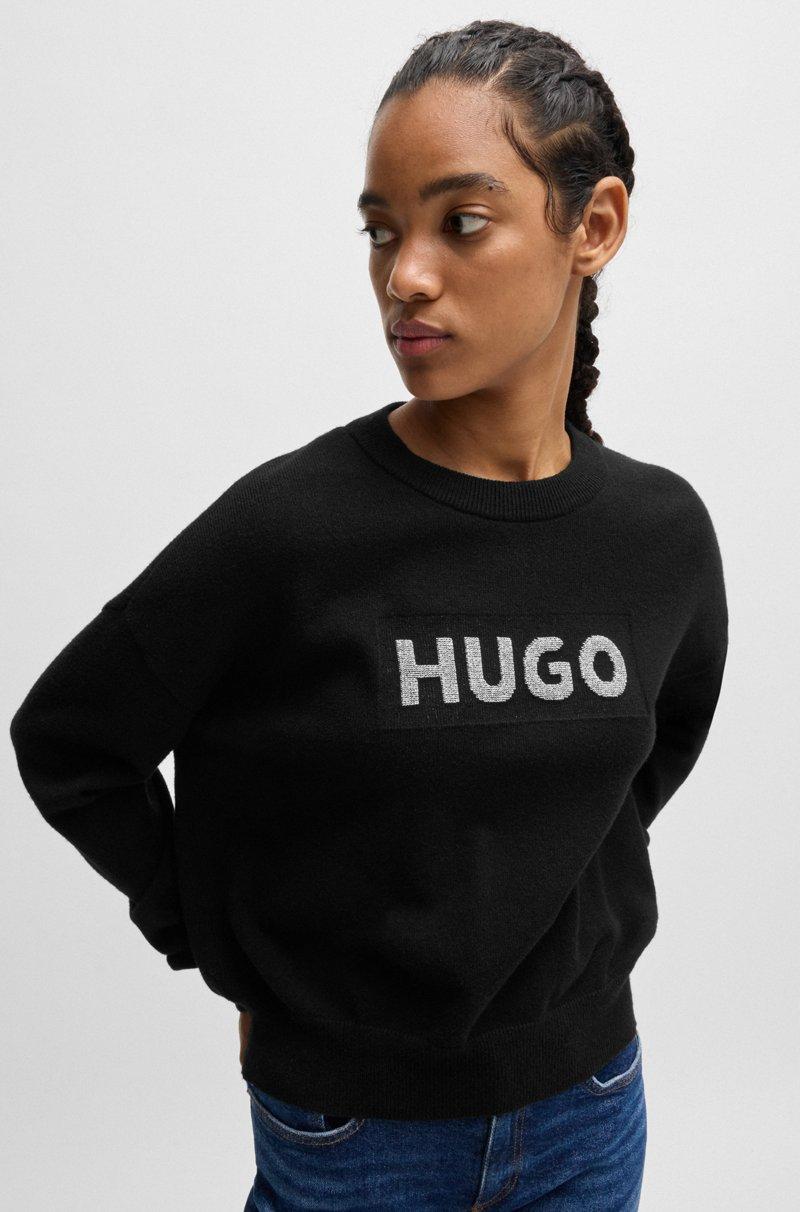 Hugo Boss Jersey Relaxed Fit De Cuello Redondo Con Logo Brillante