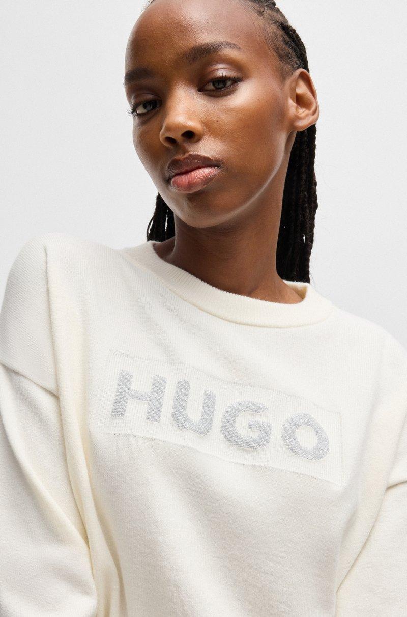 Hugo Boss Jersey Relaxed Fit De Cuello Redondo Con Logo Brillante