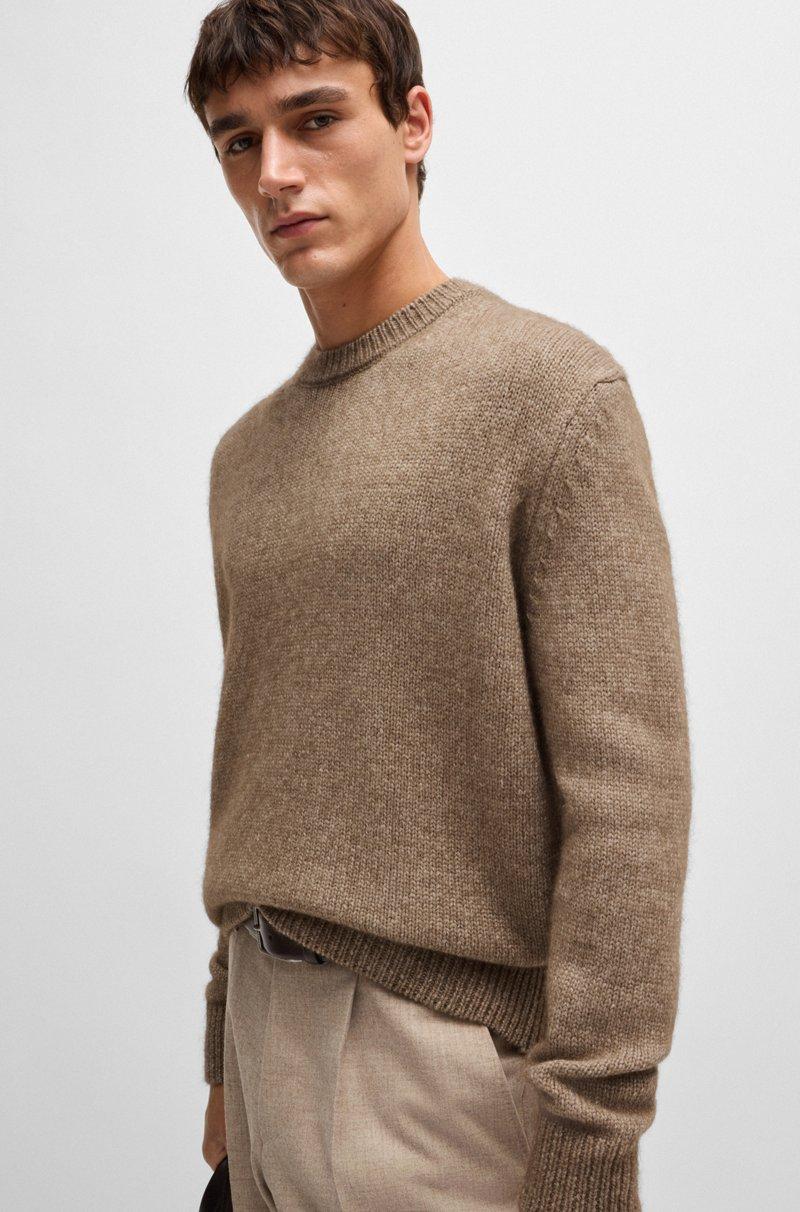 Hugo Boss Jersey Relaxed Fit En Lana Seda Y Pelo De Bisonte