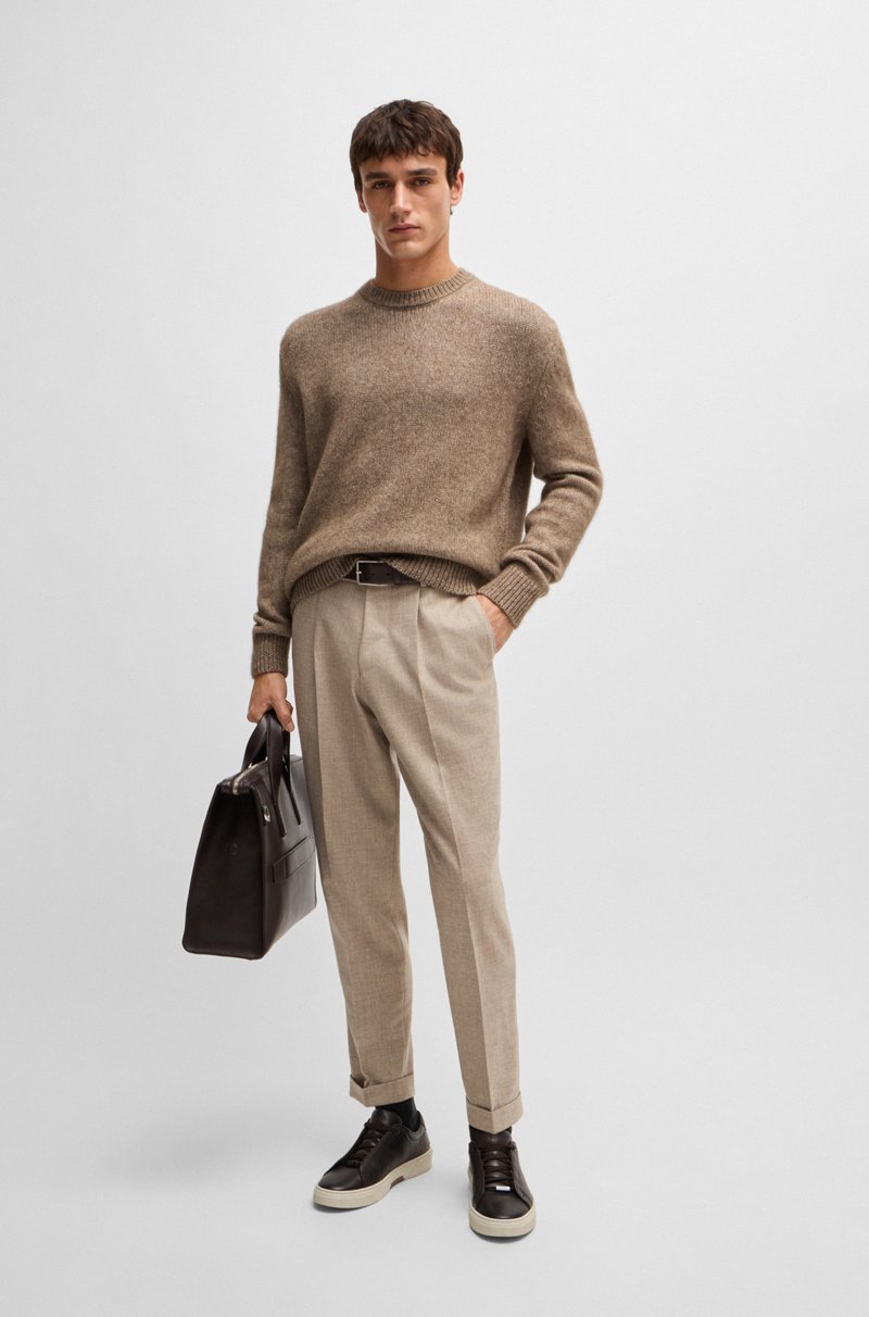 Hugo Boss Jersey Relaxed Fit En Lana Seda Y Pelo De Bisonte