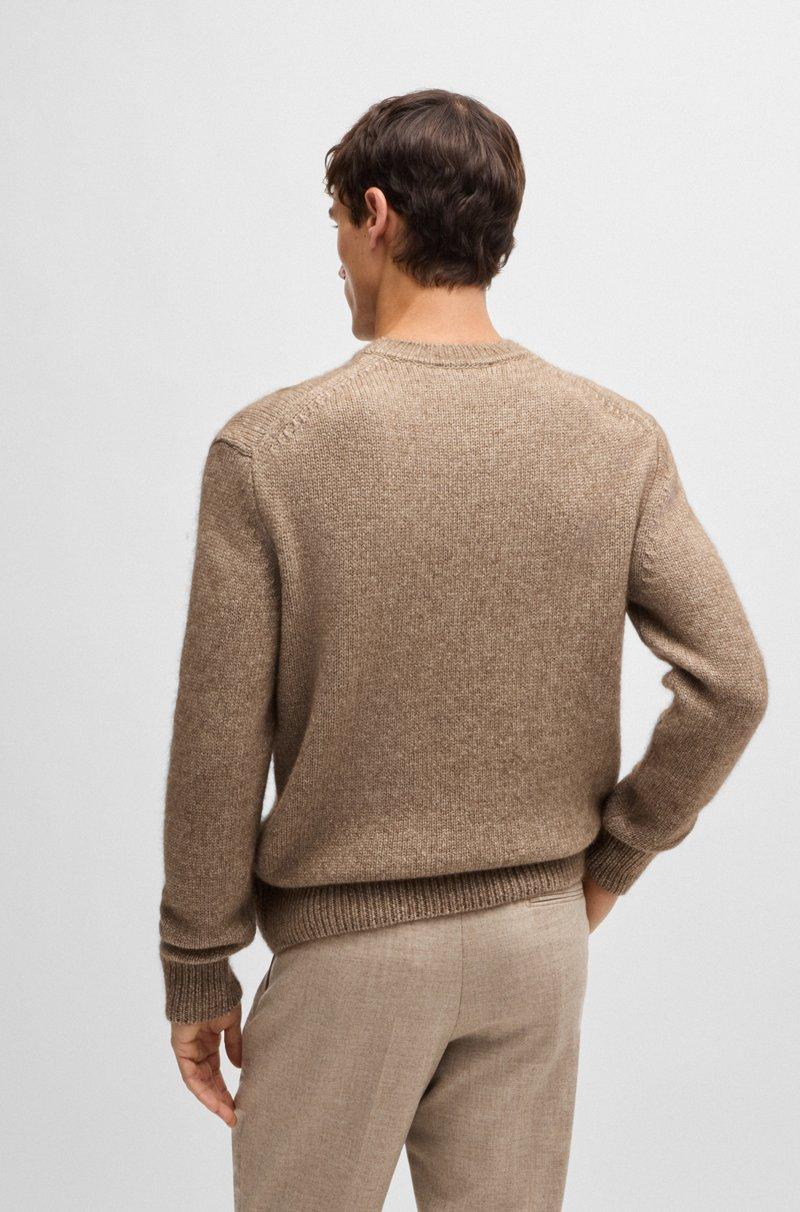 Hugo Boss Jersey Relaxed Fit En Lana Seda Y Pelo De Bisonte