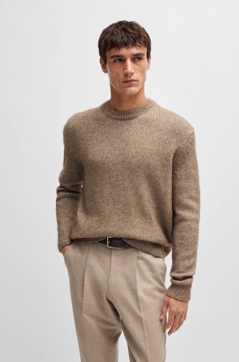 Hugo Boss Jersey relaxed fit en lana seda y pelo de bisonte