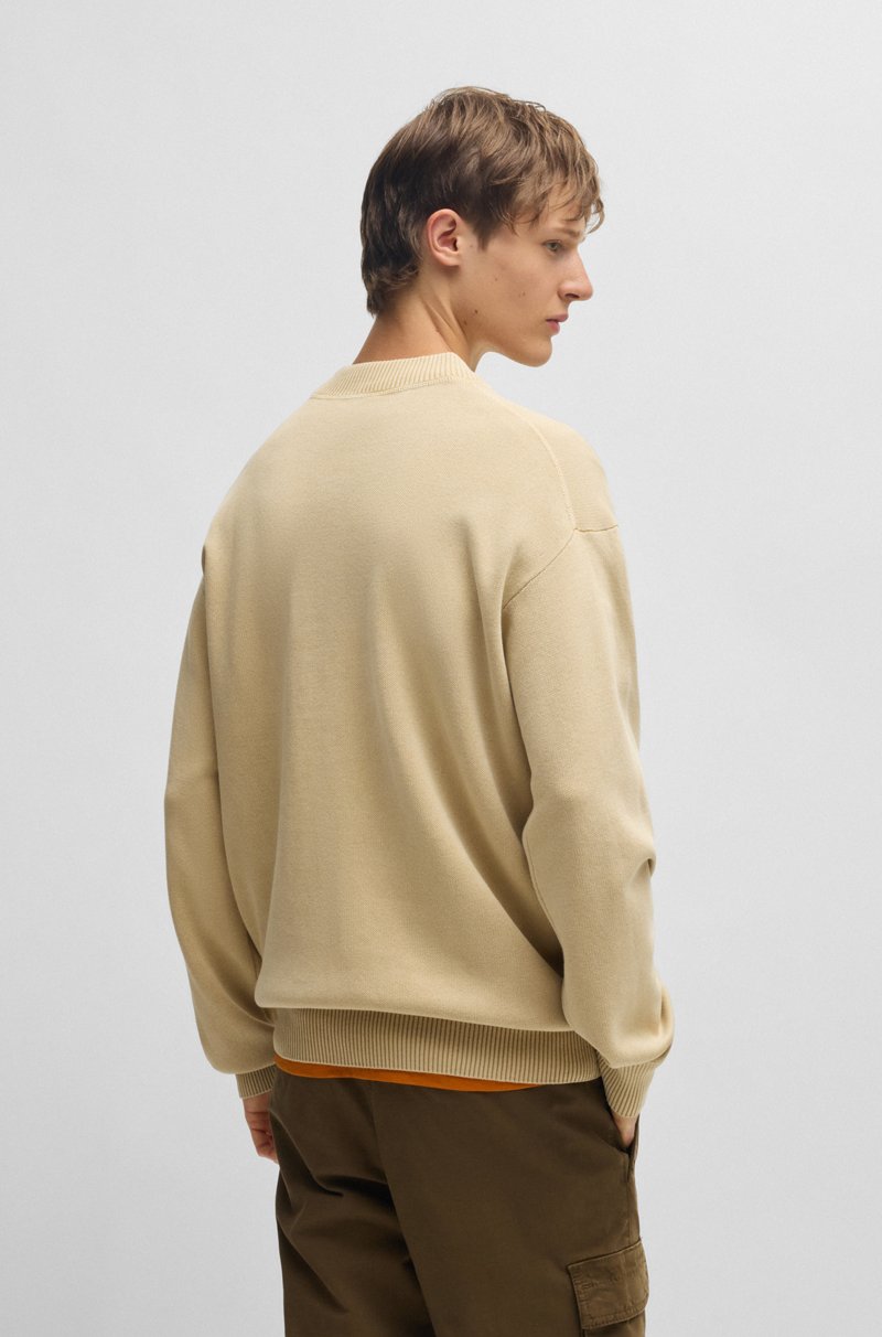 Hugo Boss Jersey Relaxed Fit Teñido En Prenda En Algodón