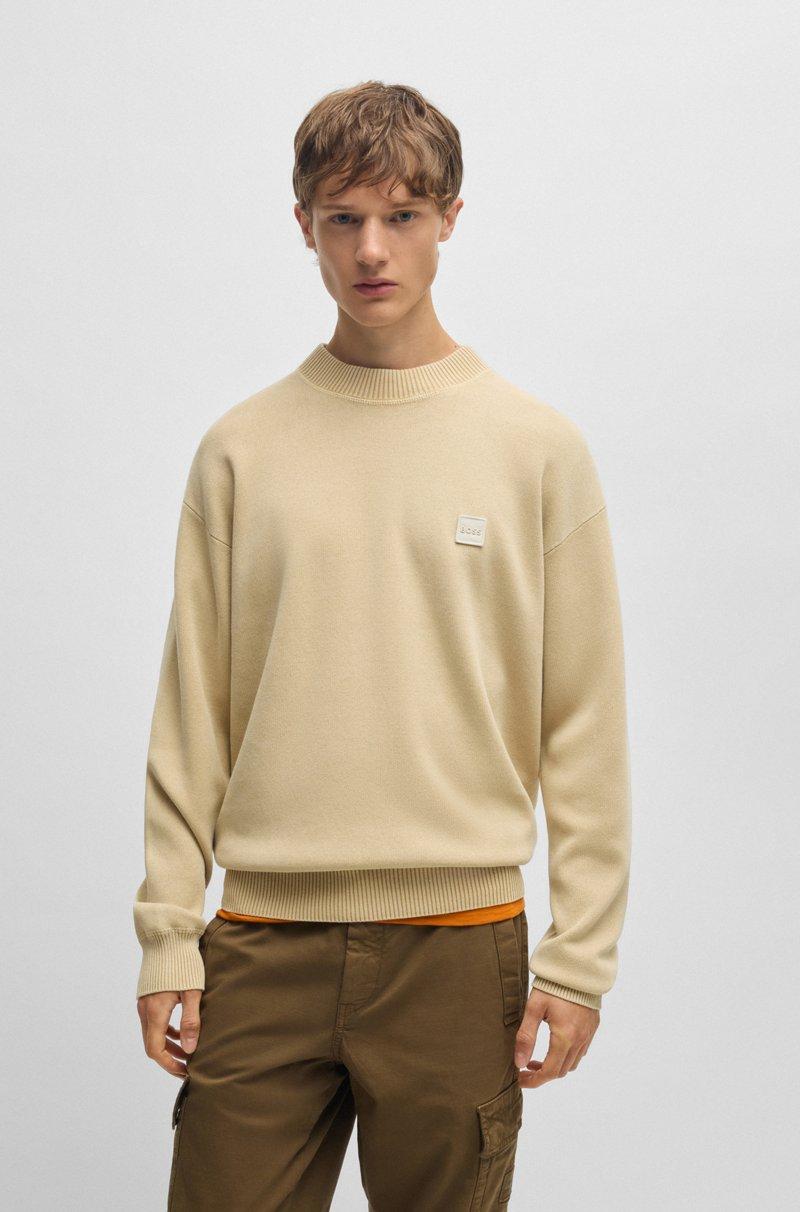 Hugo Boss Jersey relaxed fit teñido en prenda en algodón