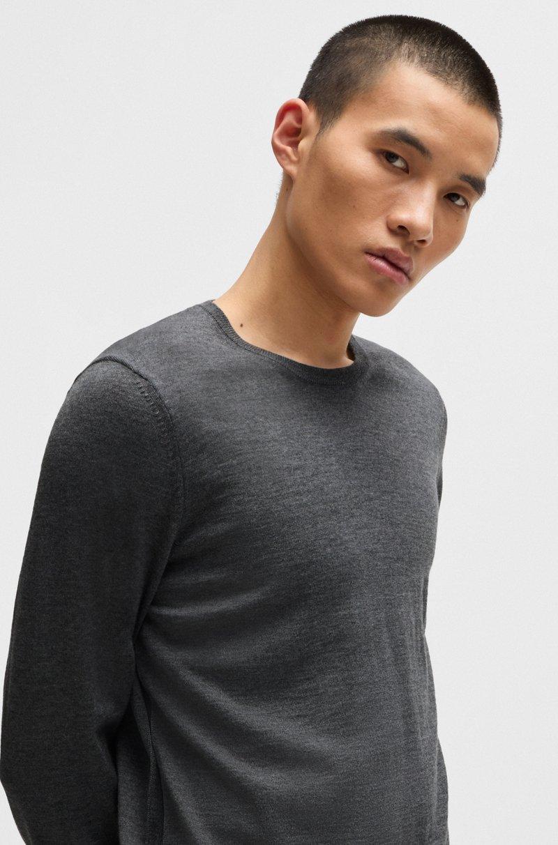 Hugo Boss Jersey Slim Fit De Cuello Redondo En Lana Merina