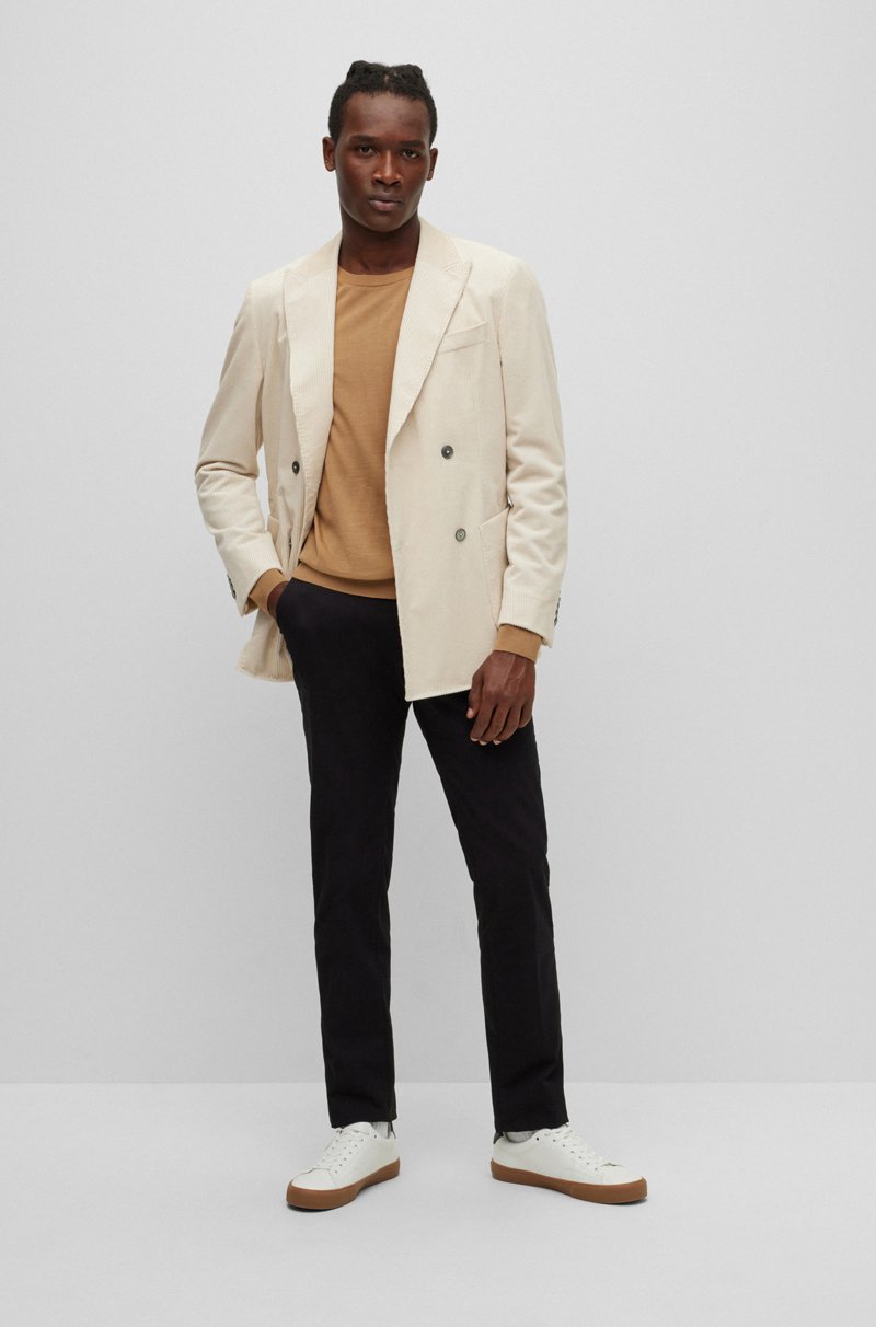 Hugo Boss Jersey Slim Fit De Cuello Redondo En Lana Merina