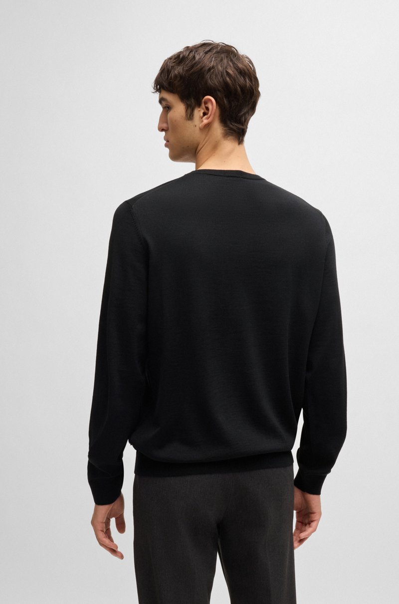 Hugo Boss Jersey Slim Fit De Cuello Redondo En Lana Merina