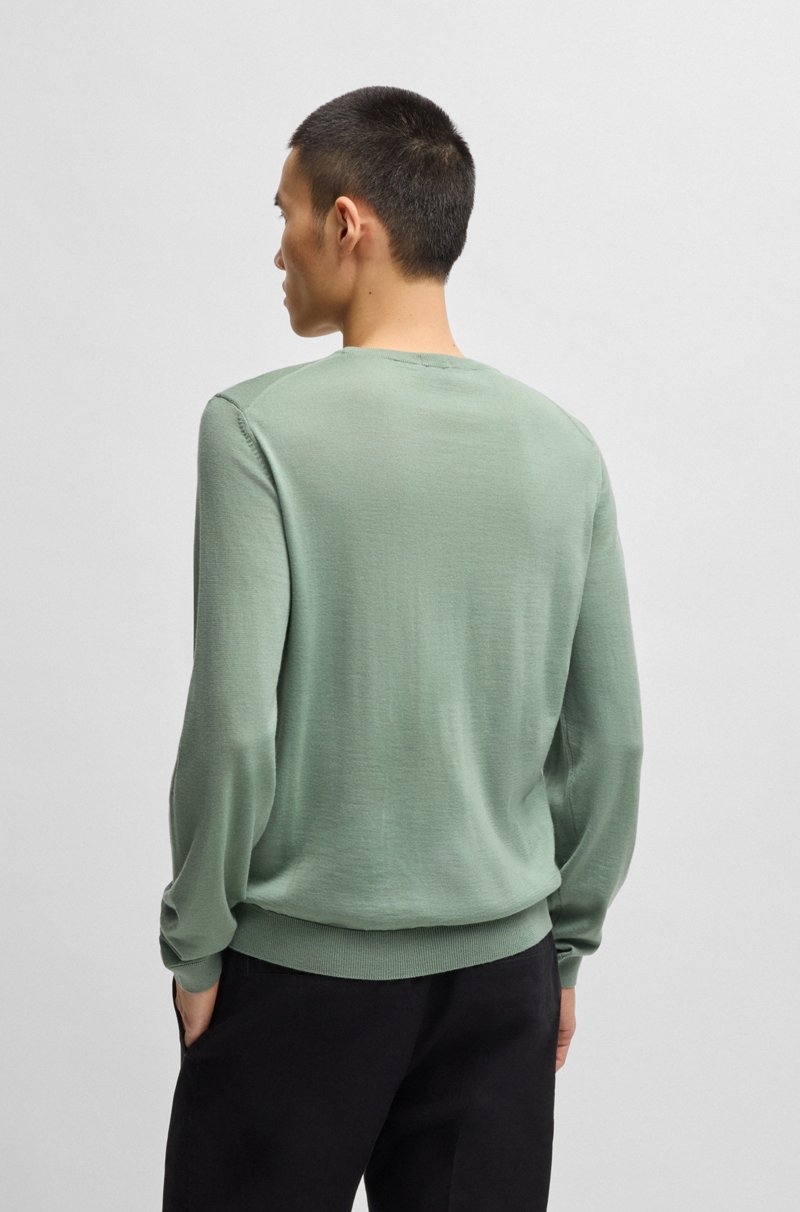 Hugo Boss Jersey Slim Fit De Cuello Redondo En Lana Merina