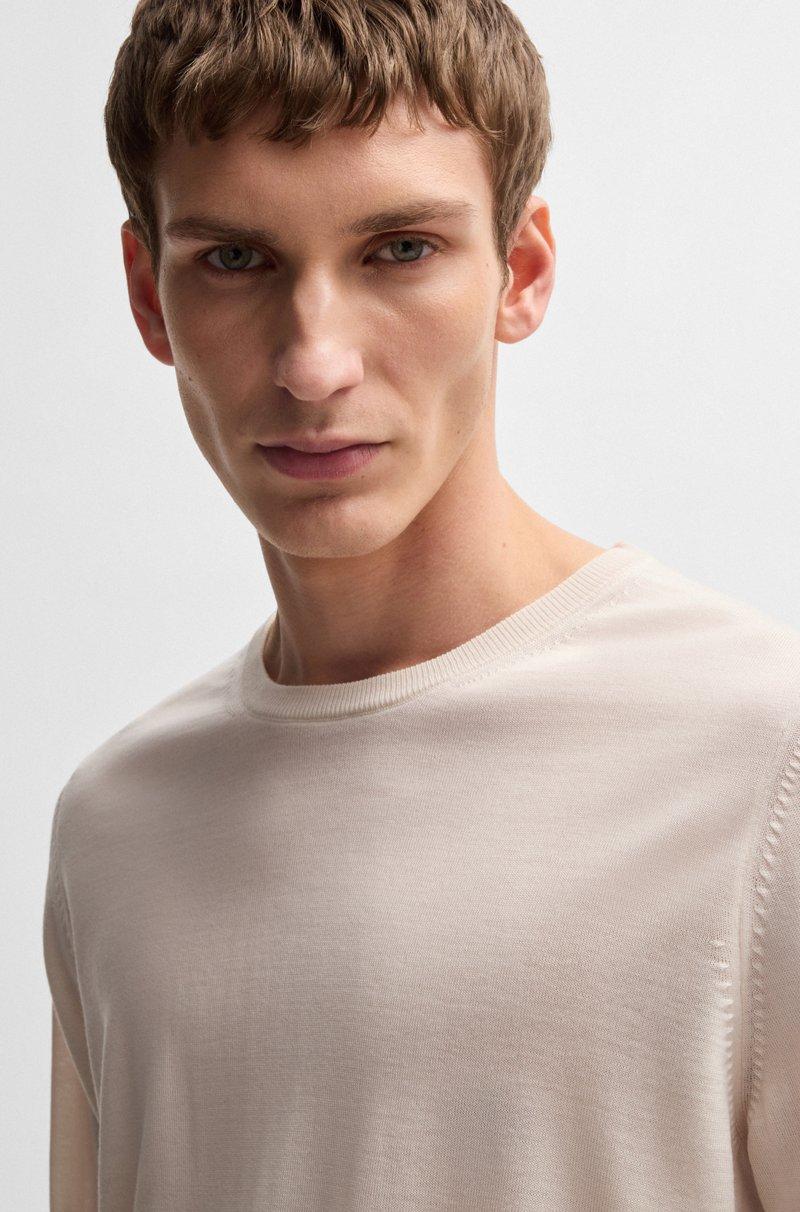 Hugo Boss Jersey Slim Fit De Cuello Redondo En Lana Merina