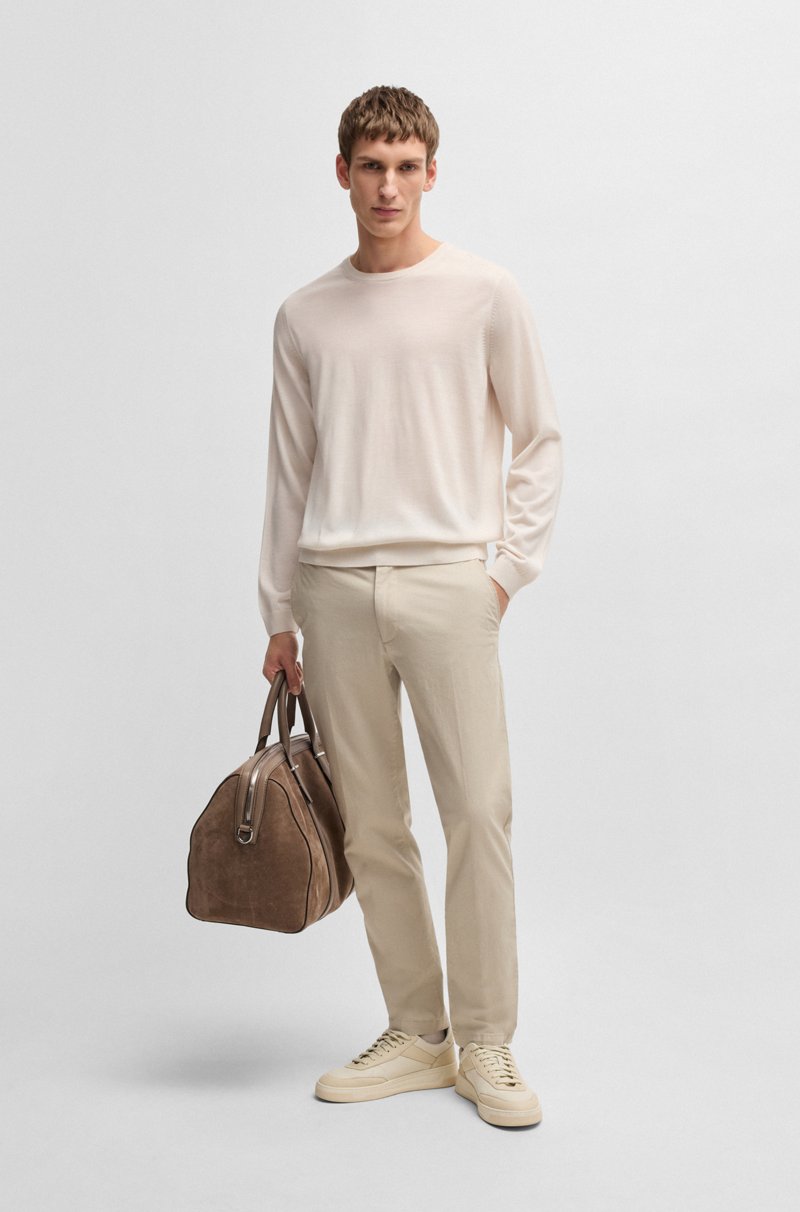 Hugo Boss Jersey Slim Fit De Cuello Redondo En Lana Merina