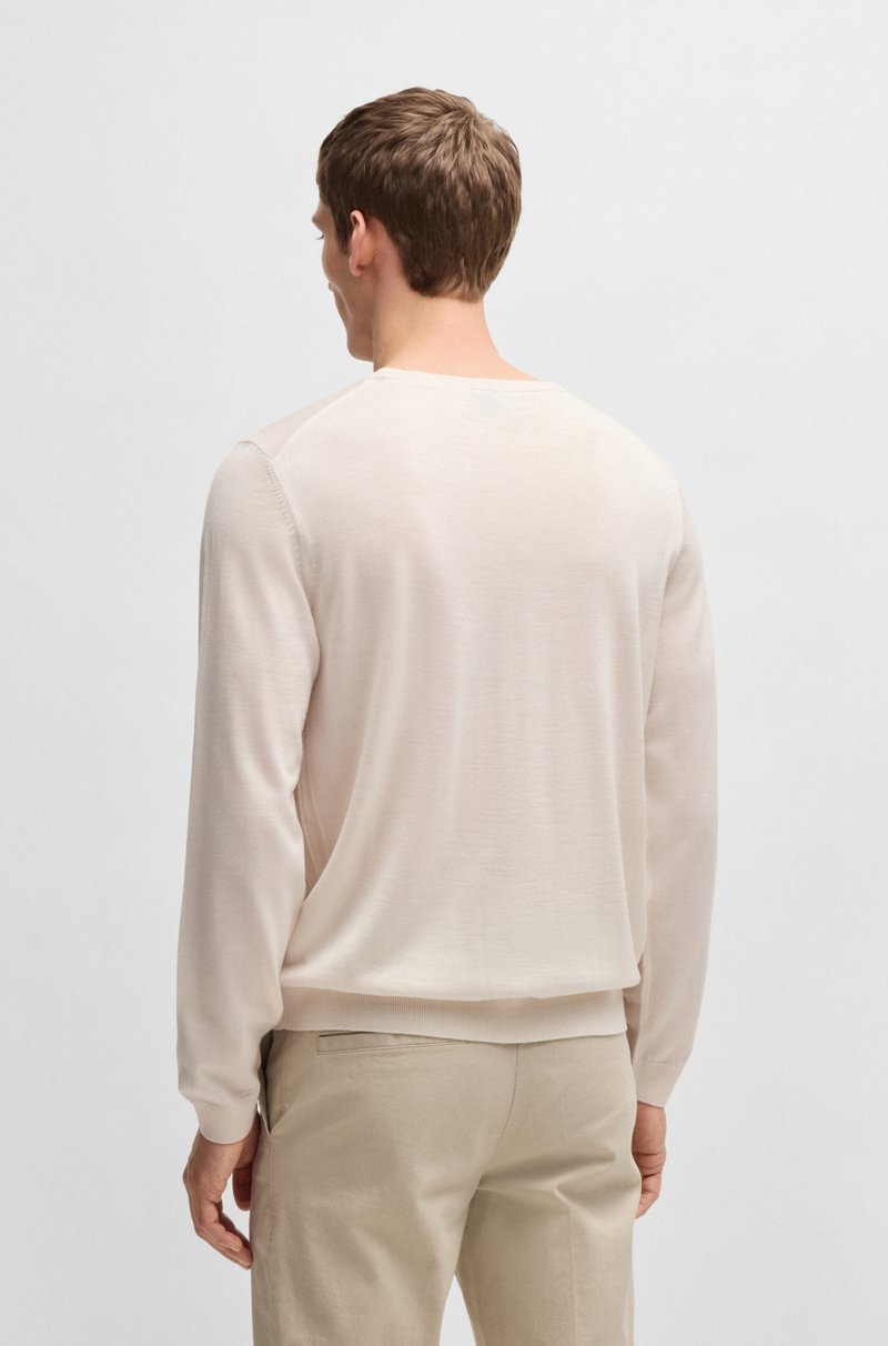 Hugo Boss Jersey Slim Fit De Cuello Redondo En Lana Merina
