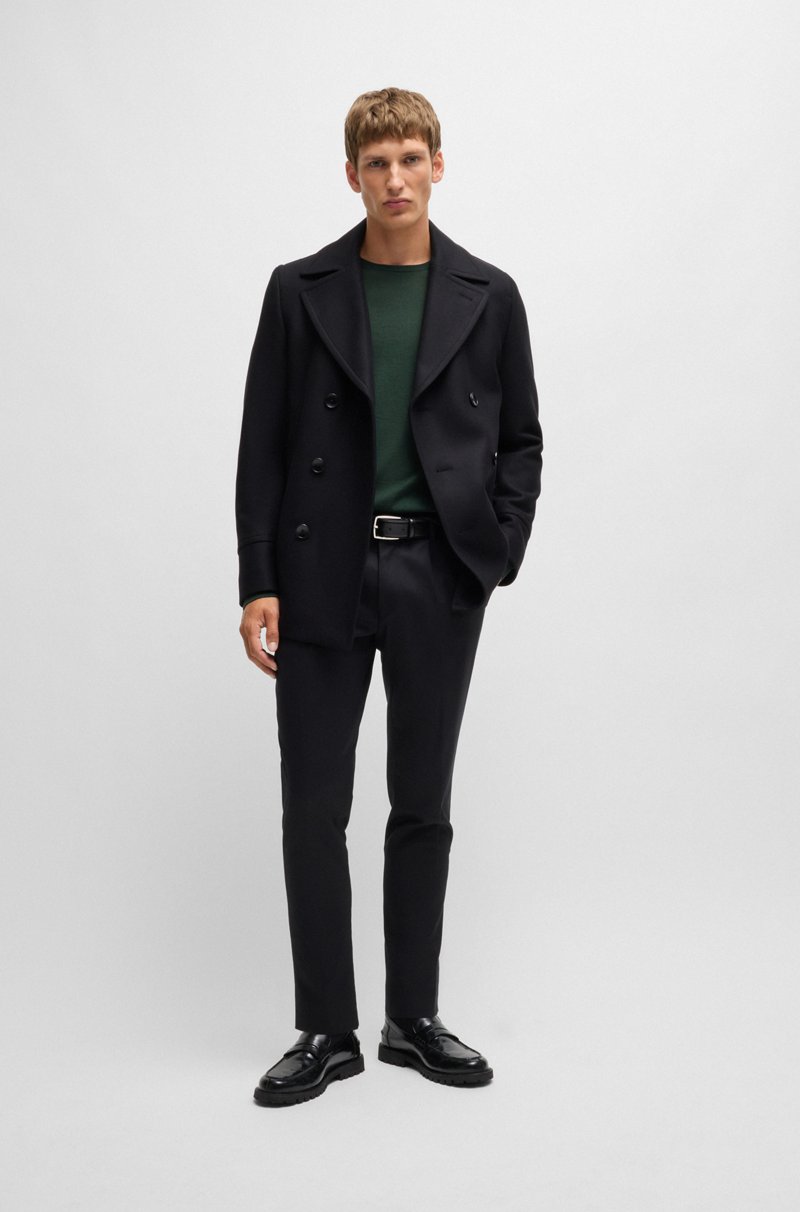 Hugo Boss Jersey Slim Fit De Cuello Redondo En Lana Merina