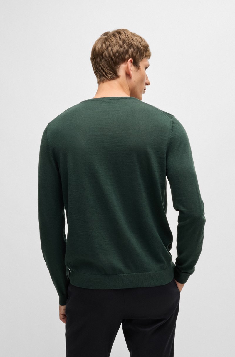 Hugo Boss Jersey Slim Fit De Cuello Redondo En Lana Merina