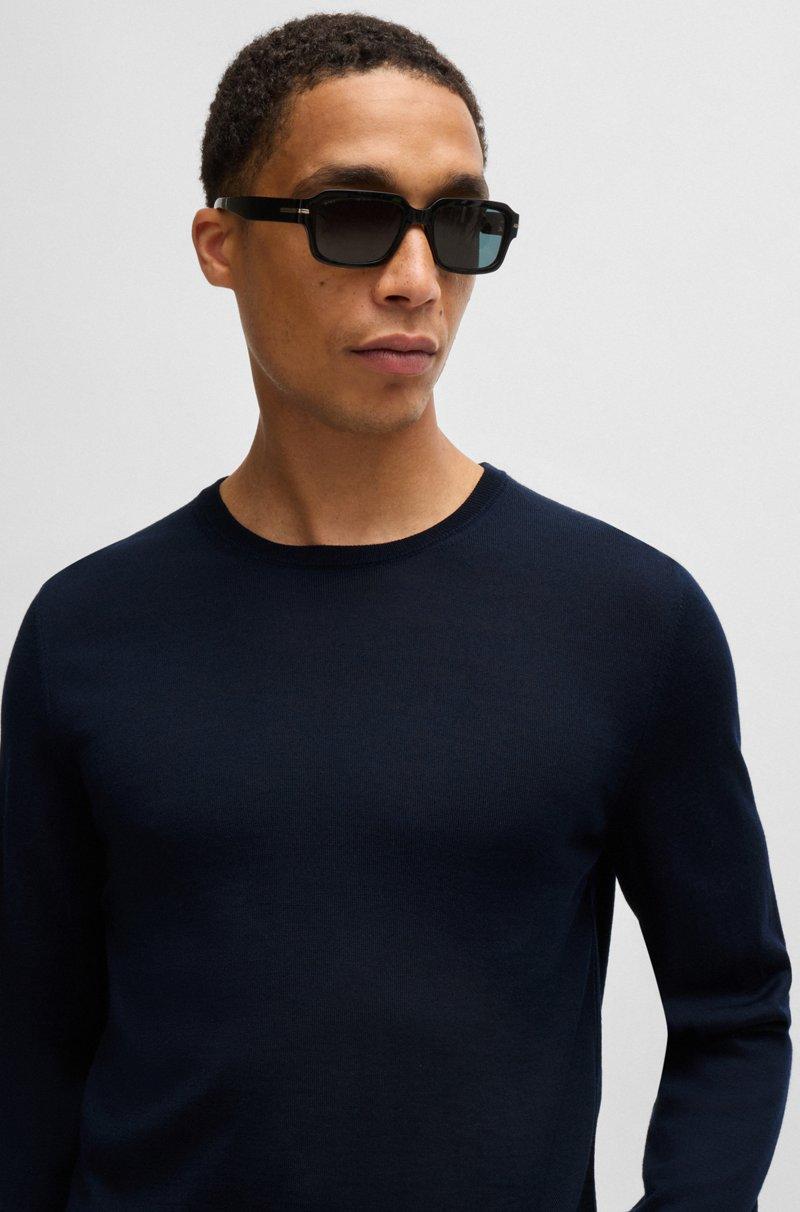 Hugo Boss Jersey Slim Fit De Cuello Redondo En Lana Merina