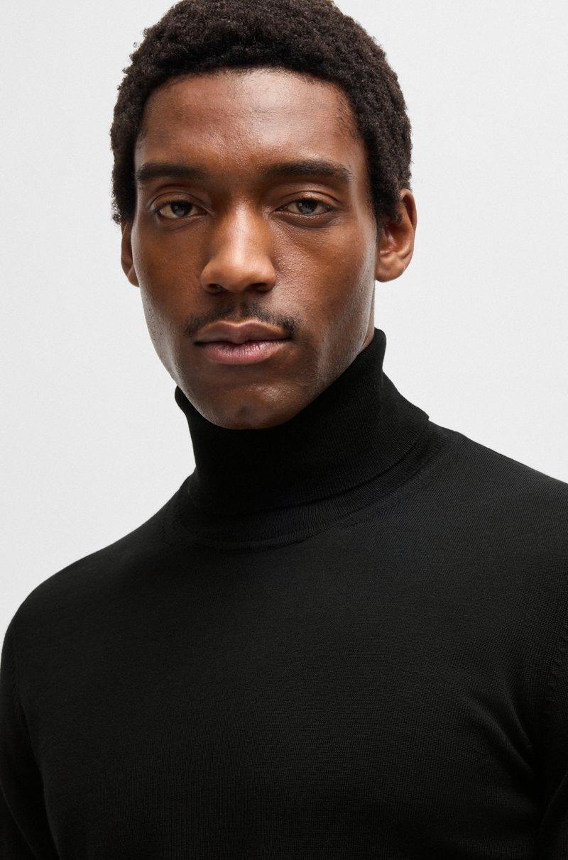 Hugo Boss Jersey Slim Fit De Cuello Vuelto En Lana Merina