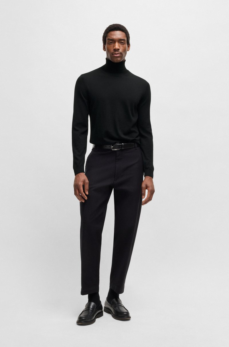 Hugo Boss Jersey Slim Fit De Cuello Vuelto En Lana Merina