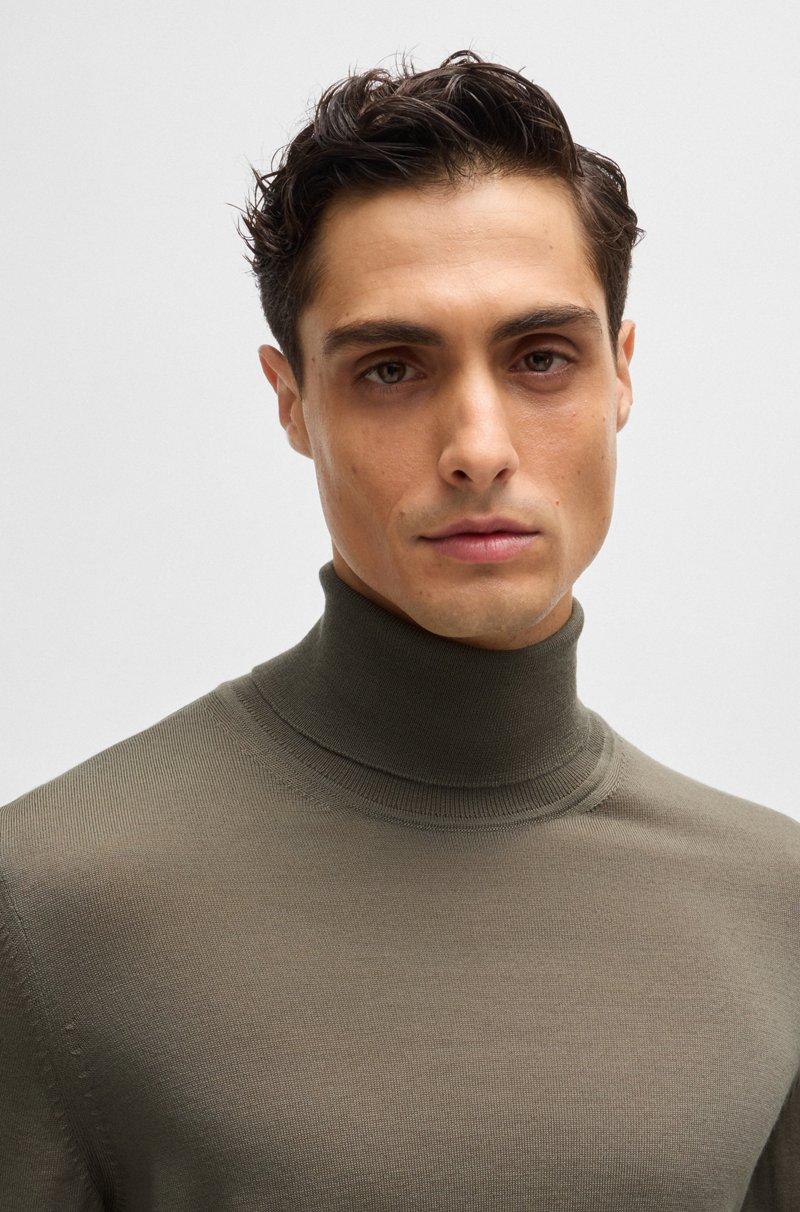 Hugo Boss Jersey Slim Fit De Cuello Vuelto En Lana Merina