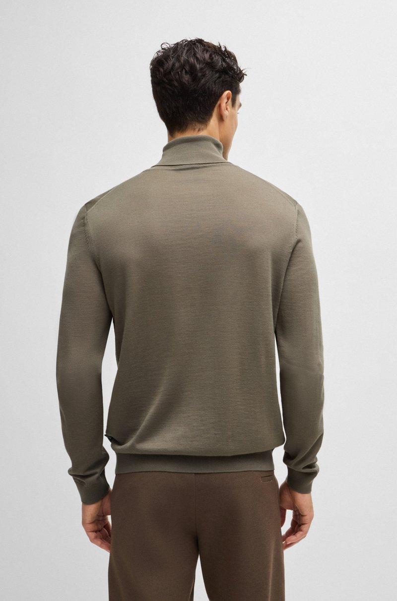 Hugo Boss Jersey Slim Fit De Cuello Vuelto En Lana Merina