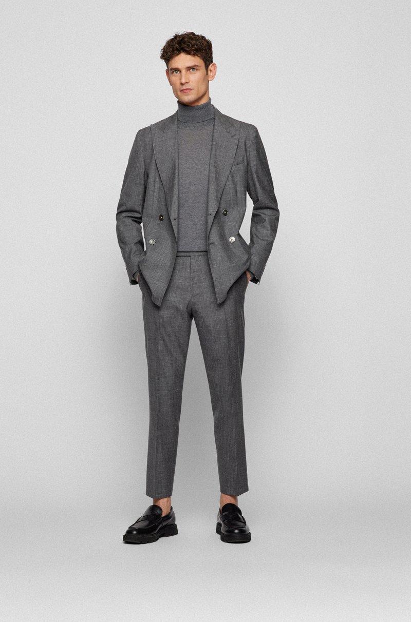 Hugo Boss Jersey Slim Fit De Cuello Vuelto En Lana Merina