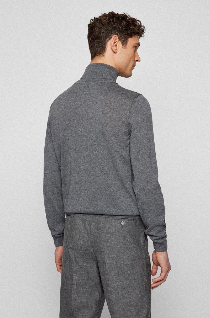 Hugo Boss Jersey Slim Fit De Cuello Vuelto En Lana Merina