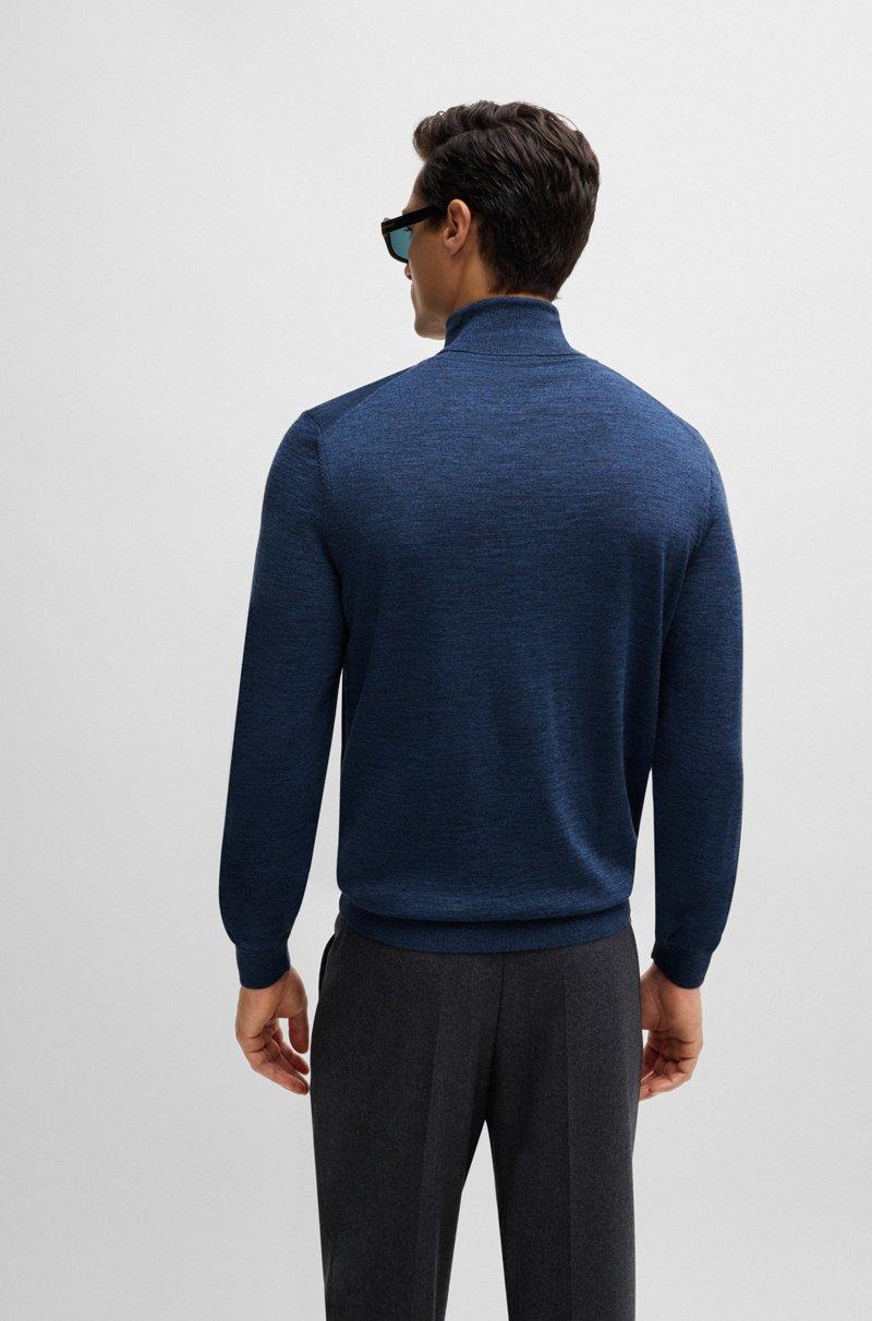 Hugo Boss Jersey Slim Fit De Cuello Vuelto En Lana Merina