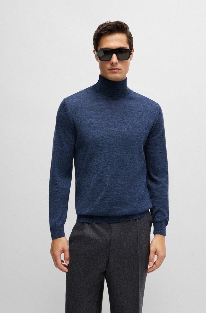 Hugo Boss Jersey slim fit de cuello vuelto en lana merina