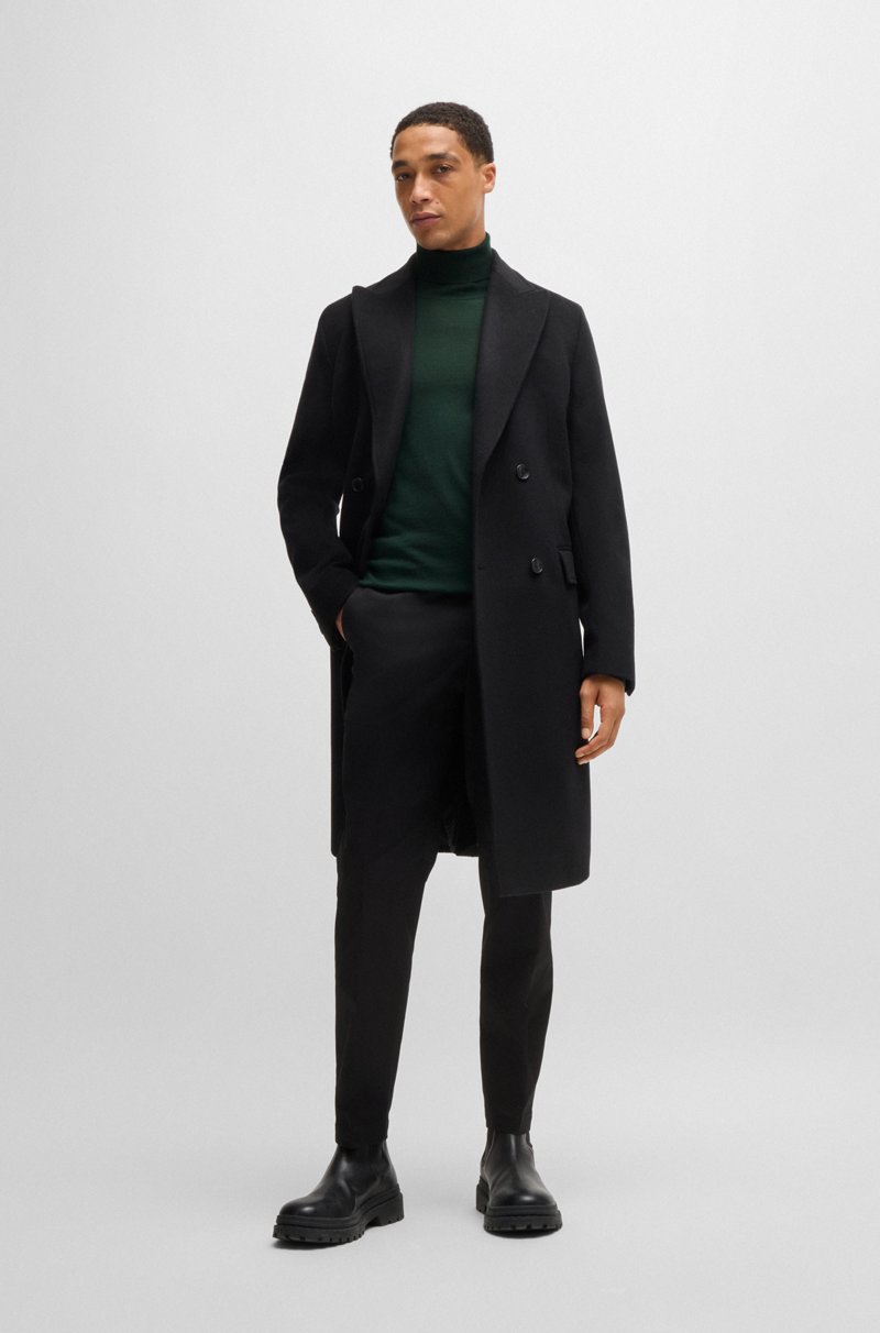 Hugo Boss Jersey Slim Fit De Cuello Vuelto En Lana Merina