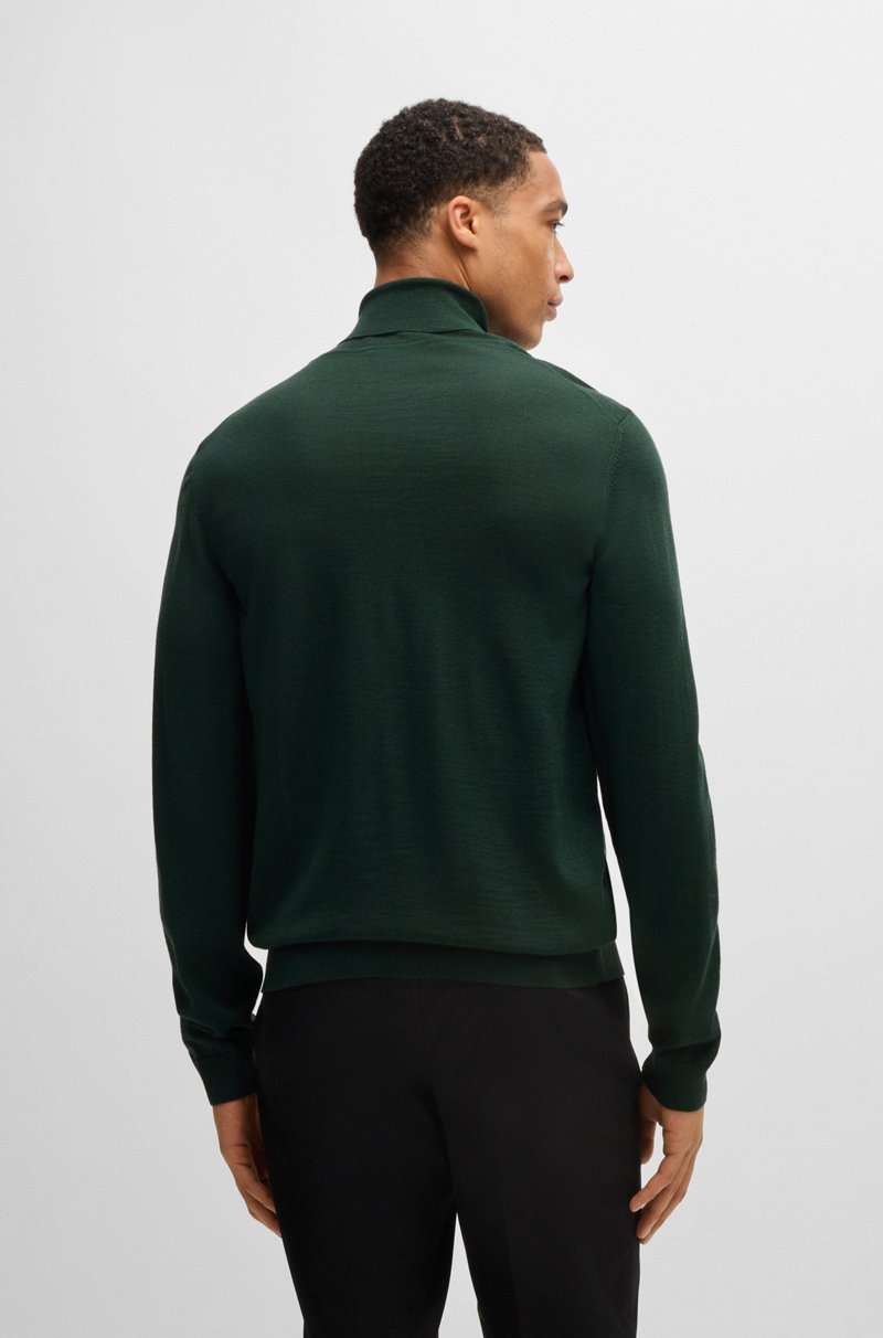Hugo Boss Jersey Slim Fit De Cuello Vuelto En Lana Merina