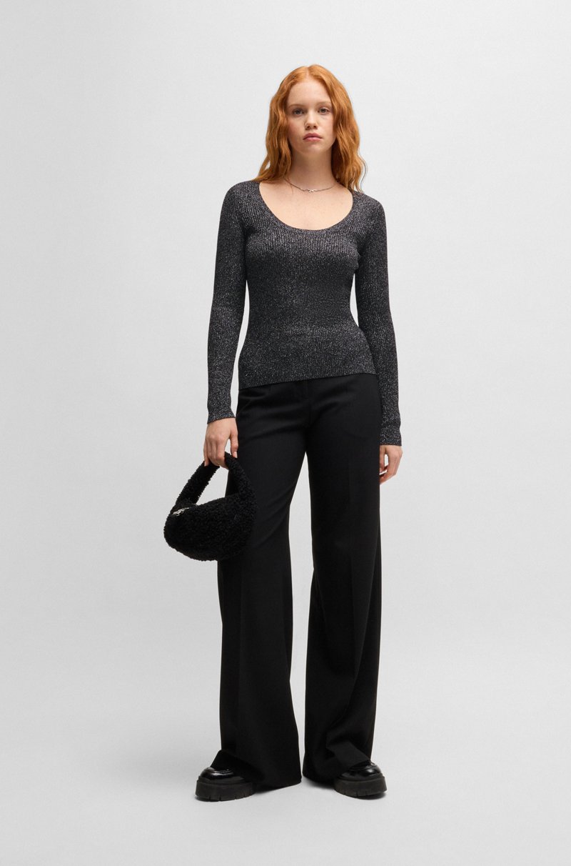 Hugo Boss Jersey Slim Fit De Hilos Suaves Con Efecto Brillante