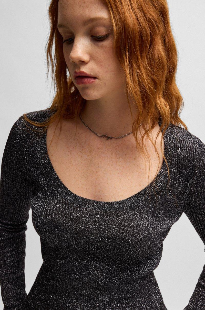 Hugo Boss Jersey Slim Fit De Hilos Suaves Con Efecto Brillante