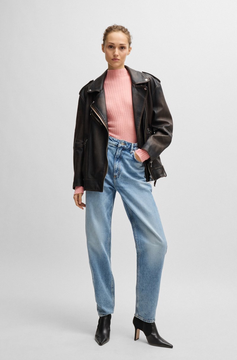 Hugo Boss Jersey Slim Fit En Mezcla De Lana Con Aberturas Laterales