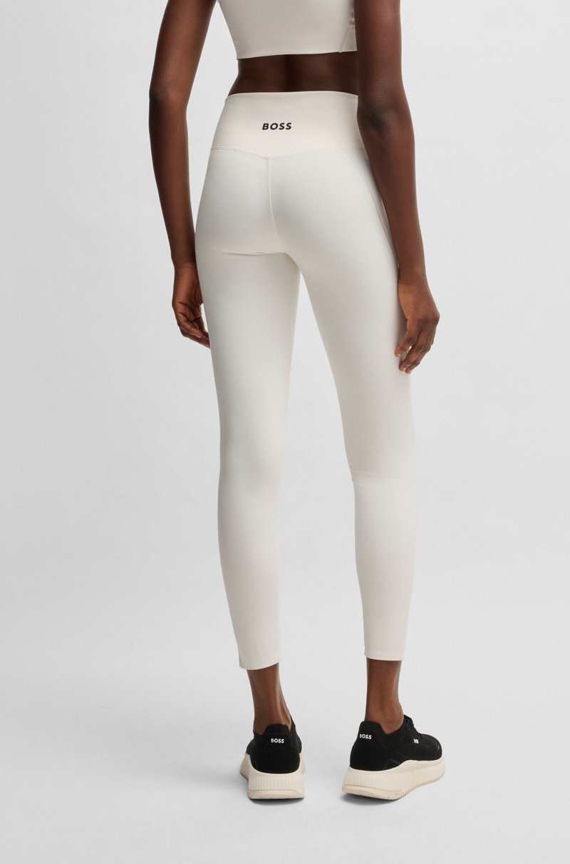 Hugo Boss Leggings Activos En Tejido Interlock Elástico Con Aberturas En Los Bajos