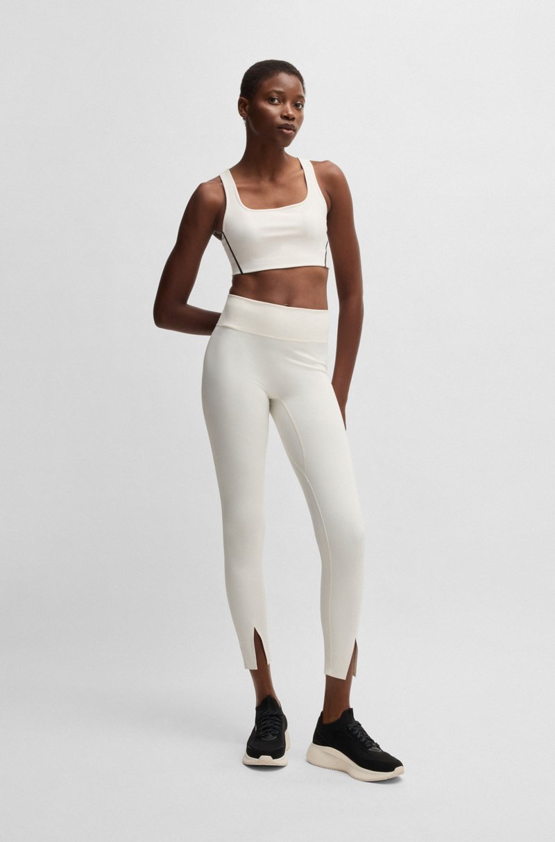 Hugo Boss Leggings Activos En Tejido Interlock Elástico Con Aberturas En Los Bajos