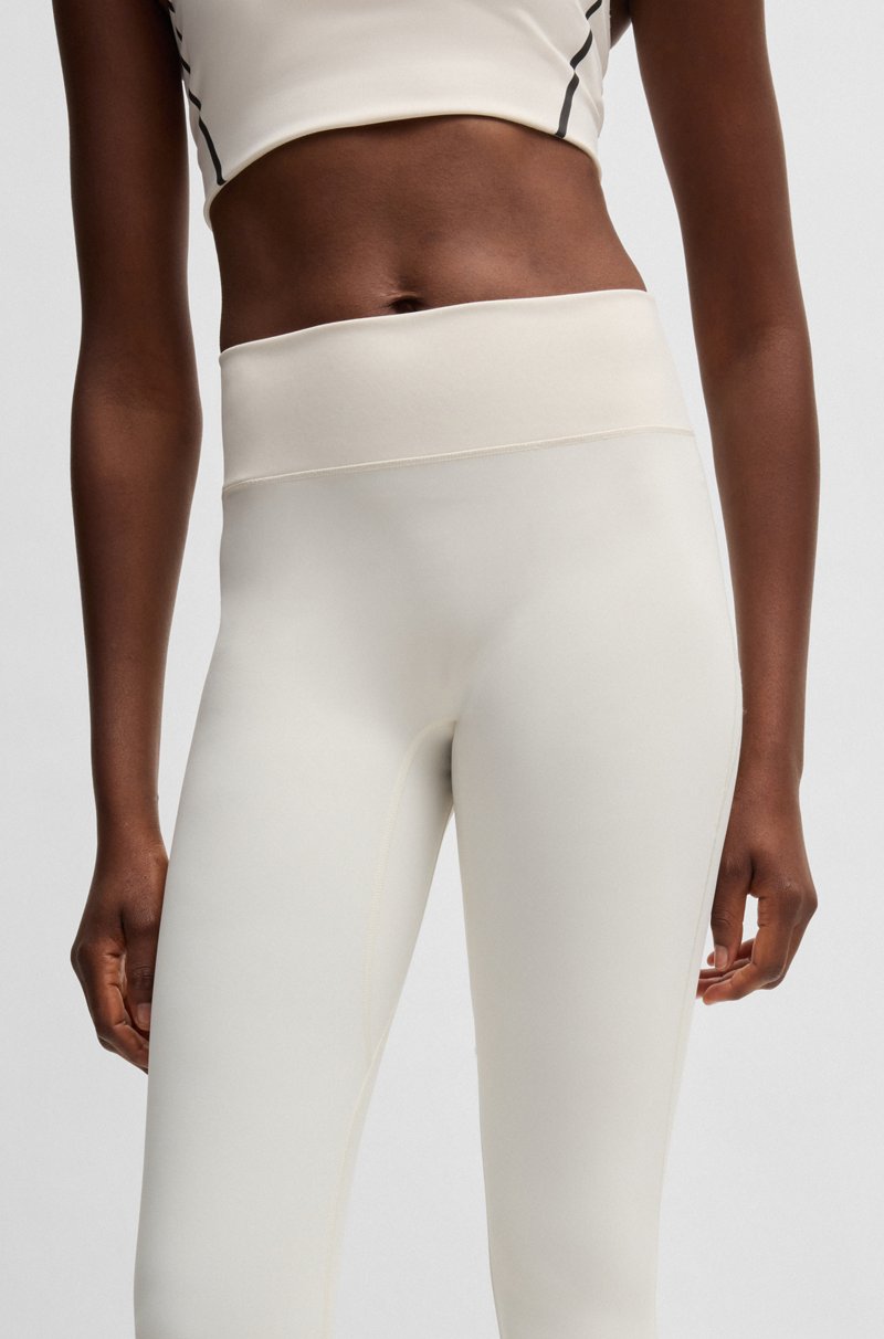 Hugo Boss Leggings Activos En Tejido Interlock Elástico Con Aberturas En Los Bajos