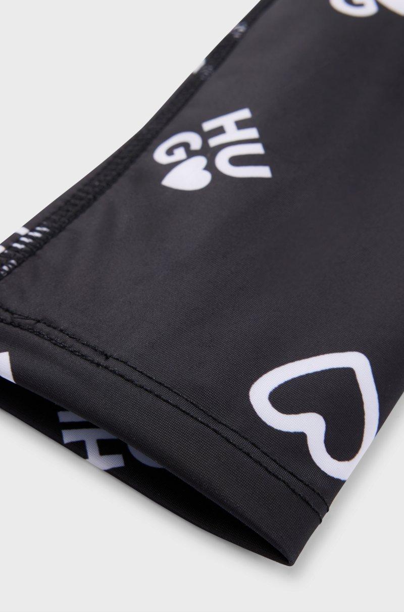 Hugo Boss Leggings Elásticos Para Niños Con Corazones Y Logos Estampados