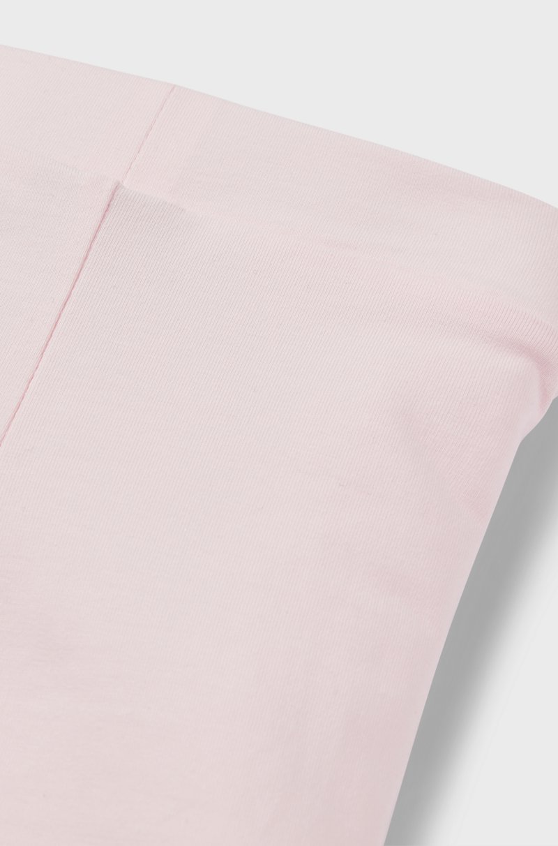 Hugo Boss Leggings Para Bebé En Algodón Elástico Con Logo Estampado En El Dobladillo