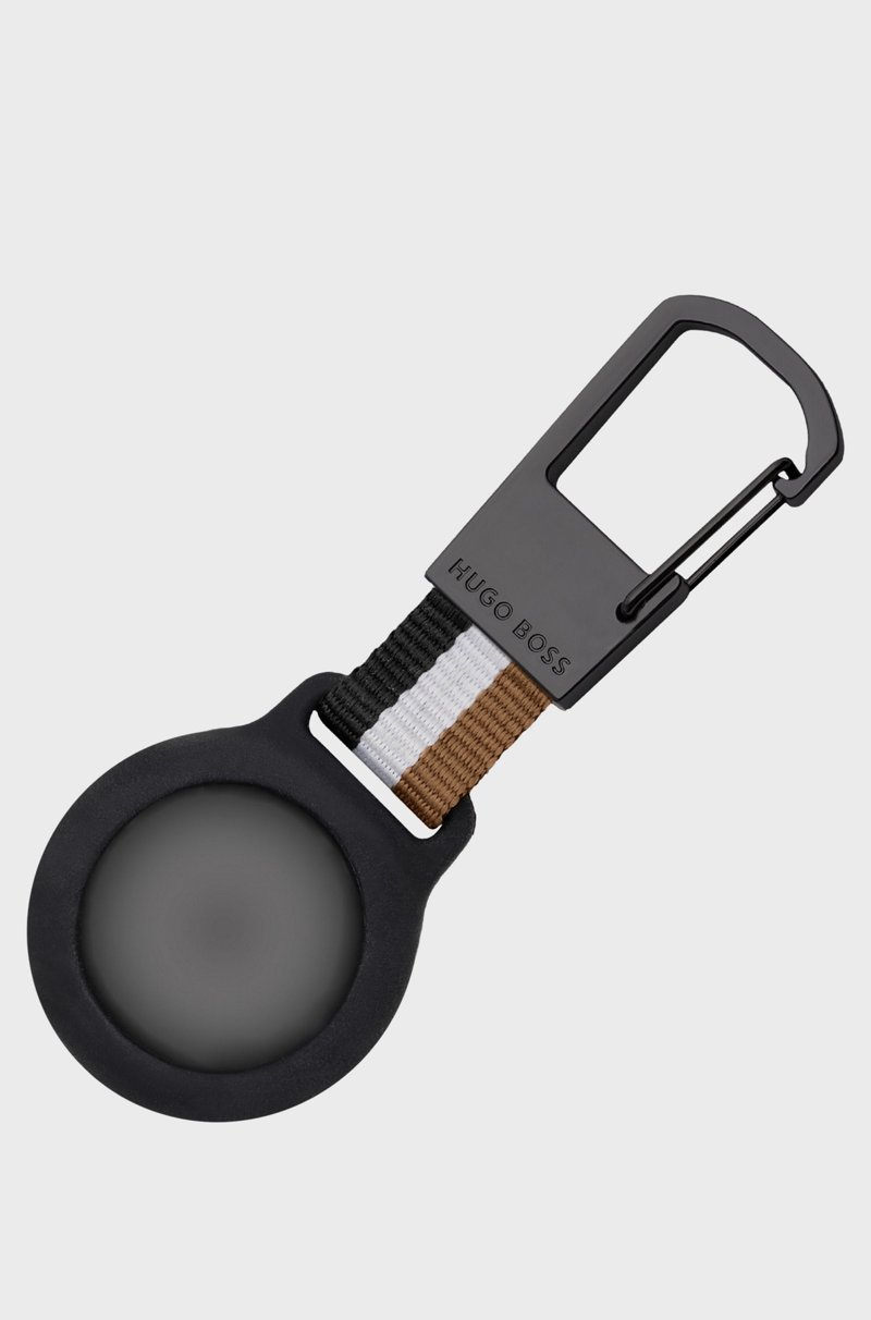 Hugo Boss Llavero con rayas de la marca y funda para AirTag Hugo Boss Llavero con rayas de la marca y funda para AirTag