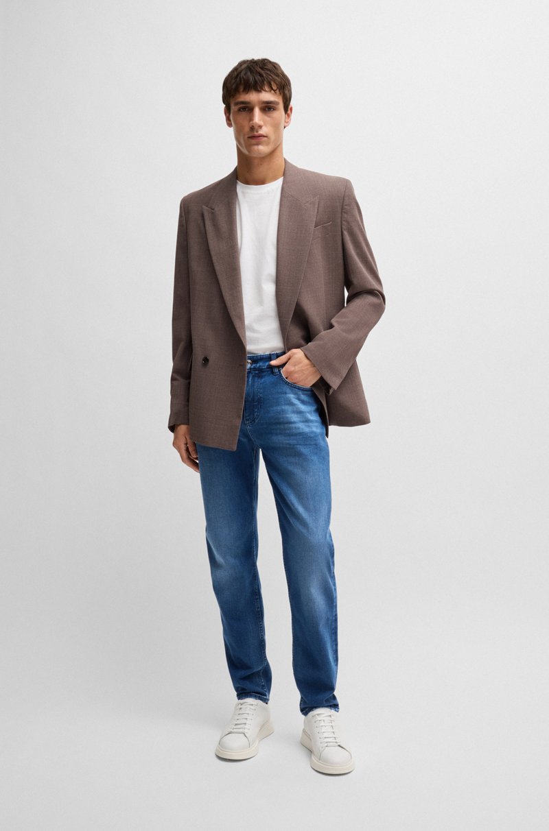 Hugo Boss Maine Vaqueros Regular Fit De Denim Azul De Tacto Suave