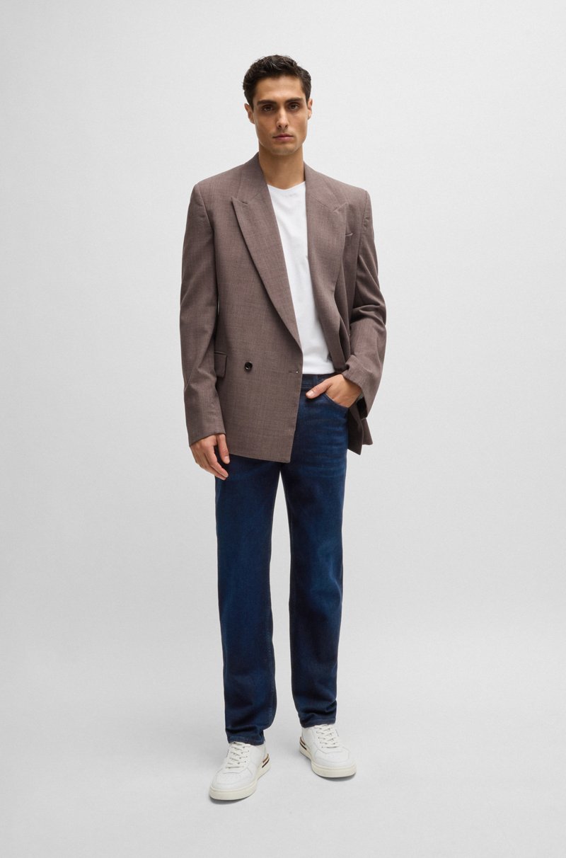 Hugo Boss Maine Vaqueros Regular Fit De Denim Azul Oscuro Supersuave