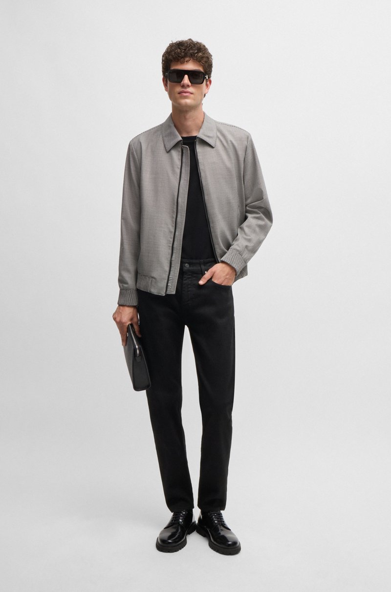 Hugo Boss Maine Vaqueros Regular Fit De Denim Italiano Negro Supersuave