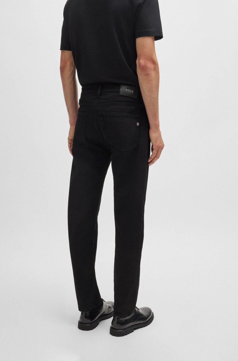 Hugo Boss Maine Vaqueros Regular Fit De Denim Italiano Negro Supersuave