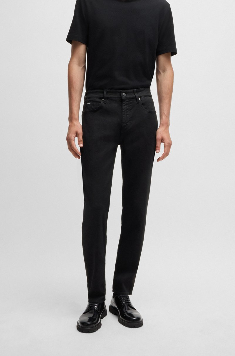 Hugo Boss Maine Vaqueros regular fit de denim italiano negro supersuave