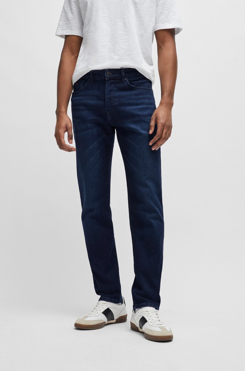 Hugo Boss Maine Vaqueros regular fit en cómodo denim elástico azul oscuro