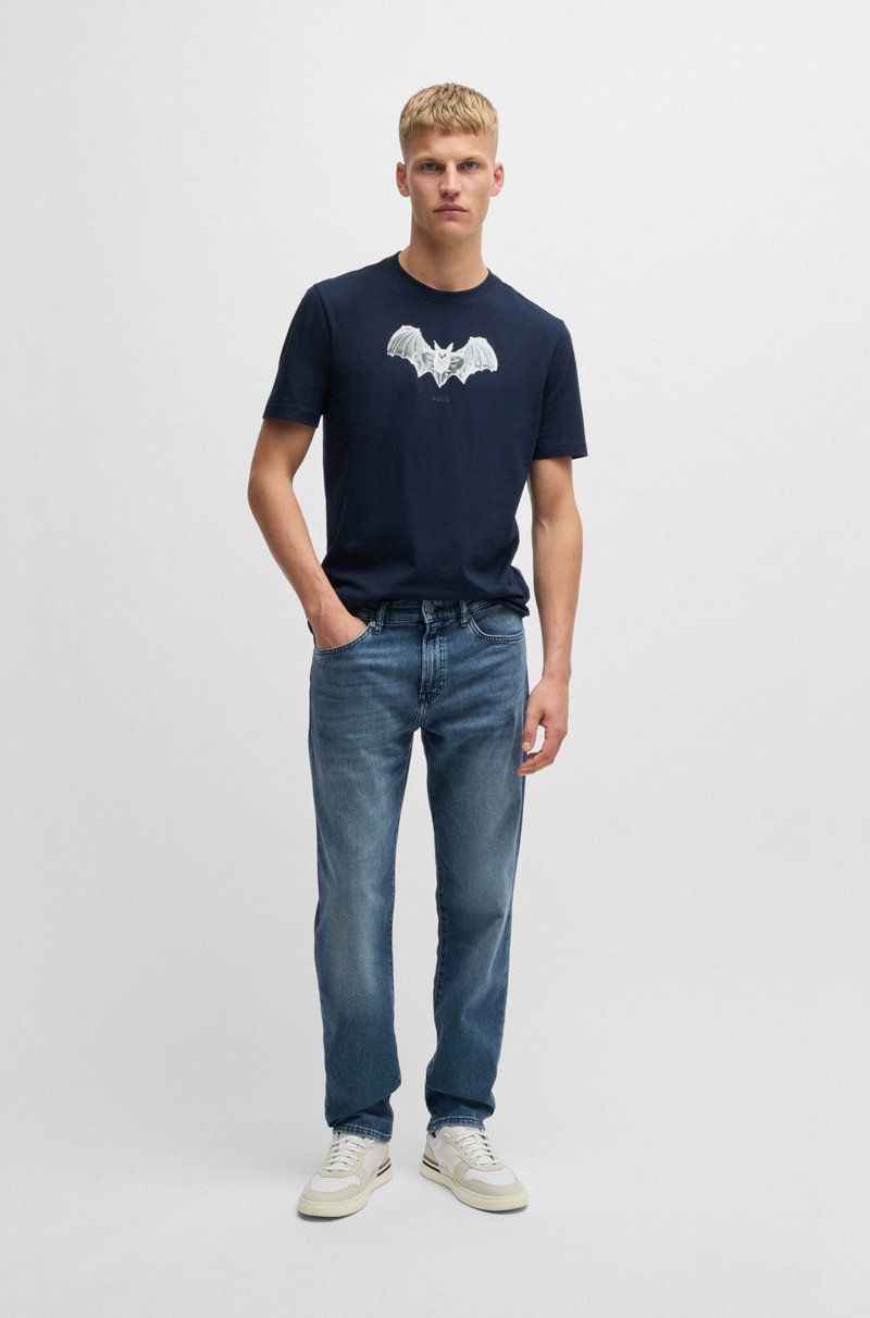 Hugo Boss Maine Vaqueros Regular Fit En Cómodo Denim Elástico Azul Medio