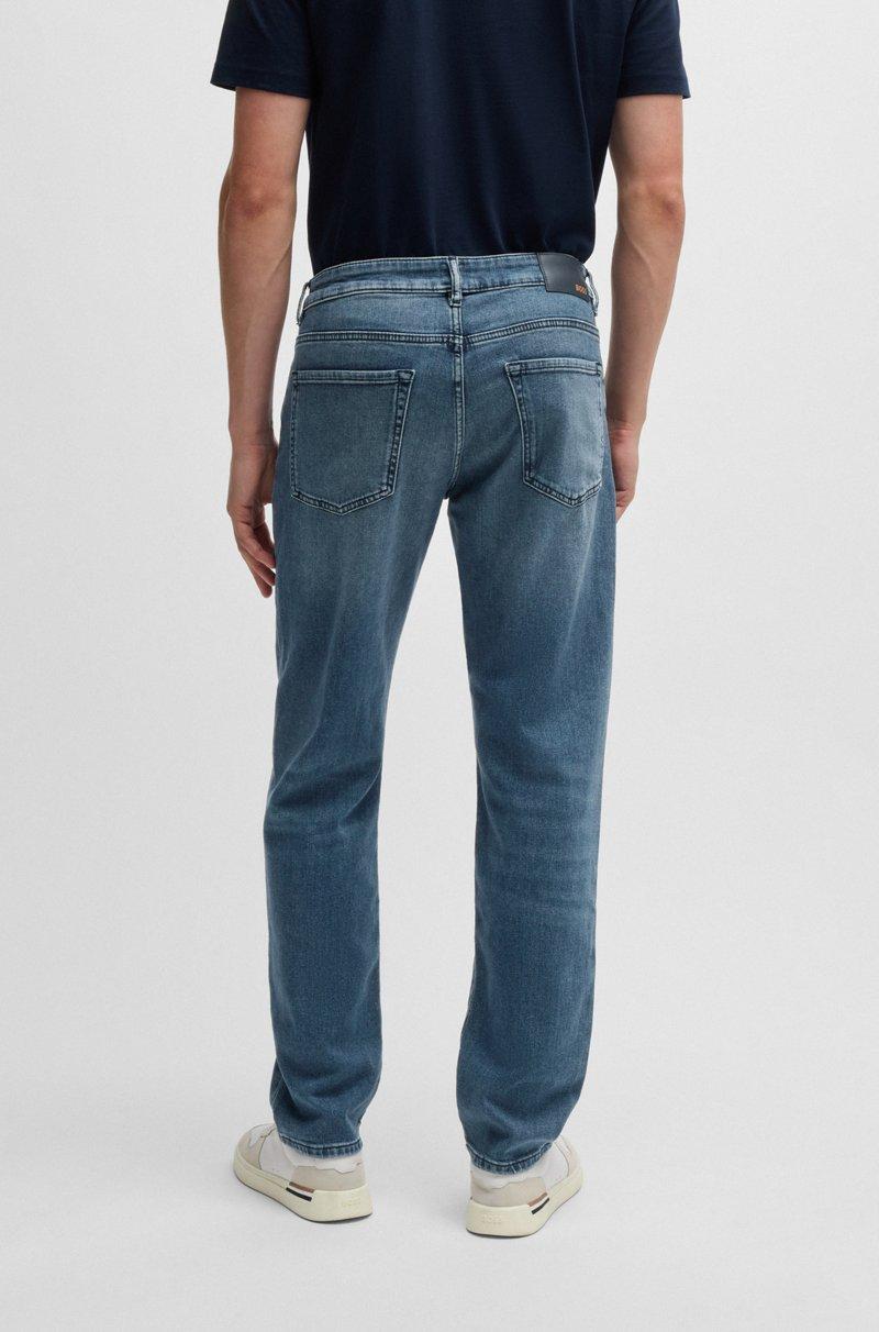 Hugo Boss Maine Vaqueros Regular Fit En Cómodo Denim Elástico Azul Medio